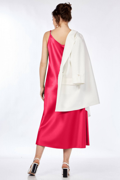 Модальное платье из льна в нежных оттенках с воланами Matini 1.1758 розовый - фото 7