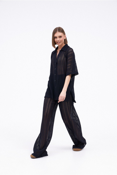 Блуза и брюки женский костюм свободного кроя PUR PUR 11-288 - фото 4