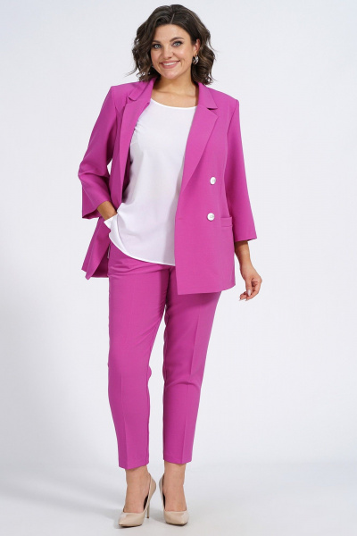 Блуза, брюки, жакет Пинск-Стиль 137 фуксия - фото 5