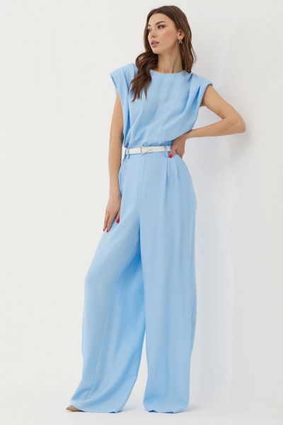 Летний комбинезон из вискозы прямого кроя с карманами Lyushe 3782 - фото 9