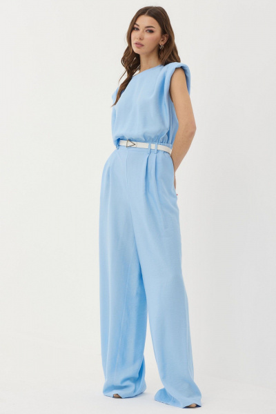 Летний комбинезон из вискозы прямого кроя с карманами Lyushe 3782 - фото 8