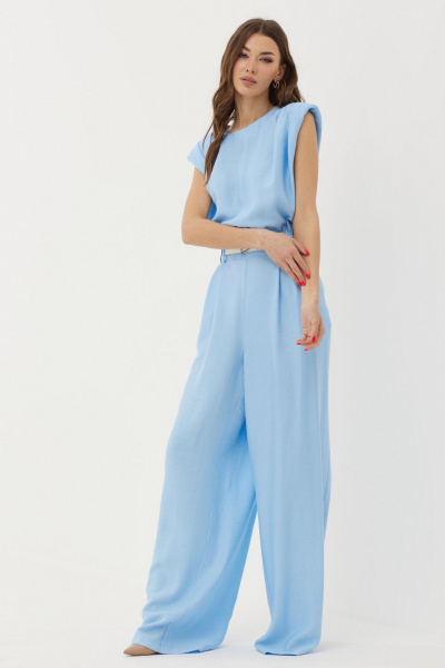Летний комбинезон из вискозы прямого кроя с карманами Lyushe 3782 - фото 7