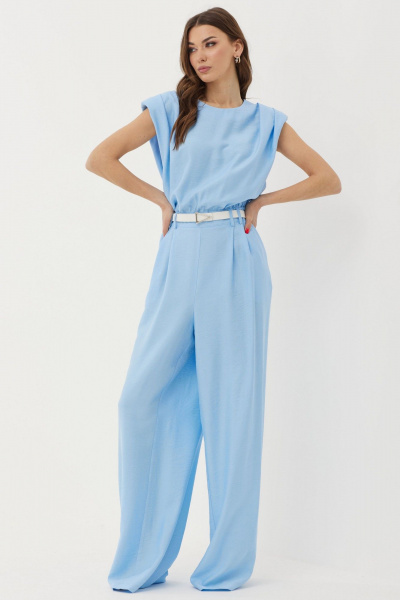 Летний комбинезон из вискозы прямого кроя с карманами Lyushe 3782 - фото 6