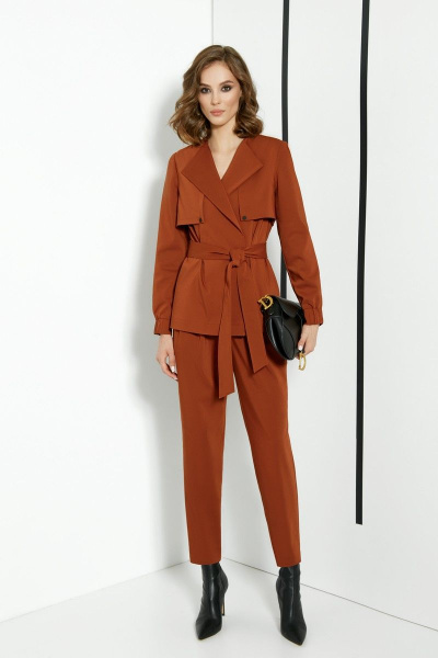 Брюки, жакет DILIA 0386 терракот - фото 3