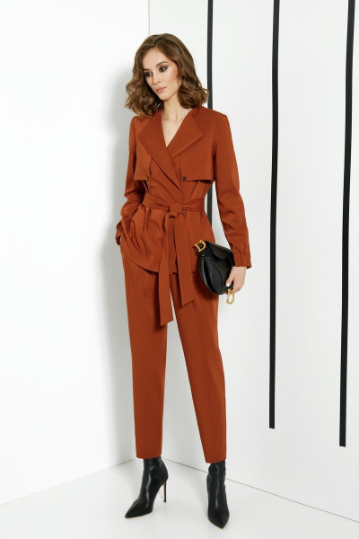 Брюки, жакет DILIA 0386 терракот - фото 2