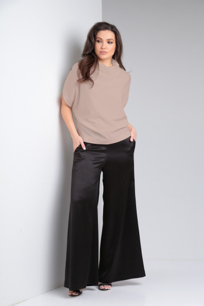 Блуза свободного силуэта со спущенным плечом AXXA 133 К - фото 3