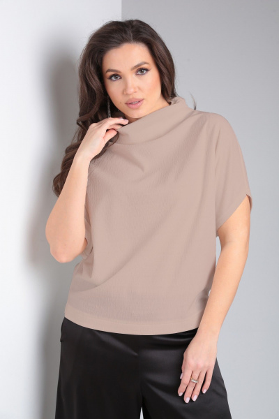 Блуза свободного силуэта со спущенным плечом AXXA 133 К - фото 1