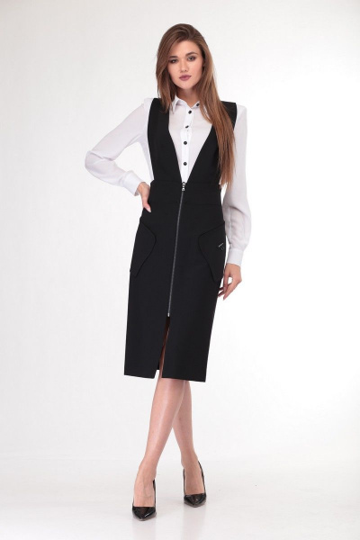 Сарафан Karina deLux B-247 черно-белый - фото 1