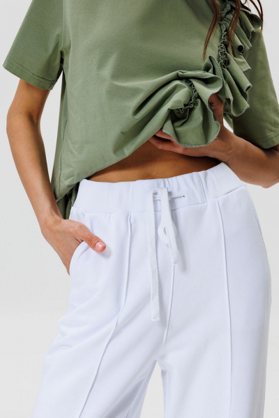 Брюки из хлопка и трикотажа с резинкой и шнуром GO F2065/01-01. 164-170 - фото 2