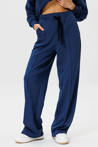 Брюки спортивные из хлопка с стрелками и поясом GO F2065/20-01. 170-176 - фото 1