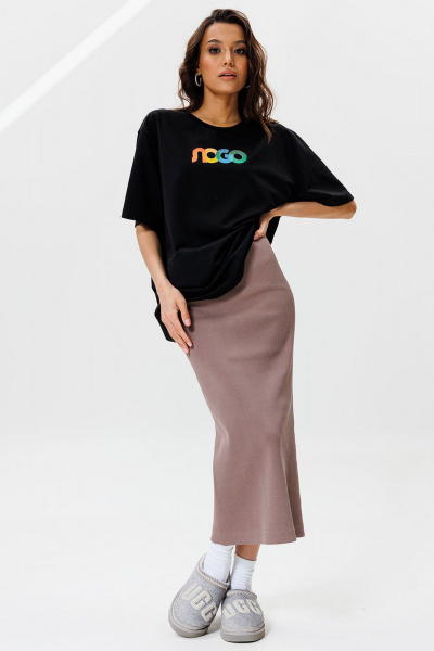 Юбка из эластичного кашкорсе с разрезом на спинке GO F2064/04-03. 164-170 - фото 4