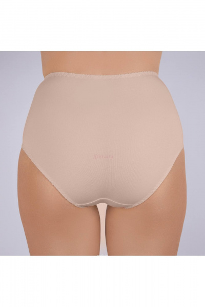 Трусы из хлопка классические бежевые Verally 1006-1 серебристый пион - фото 2