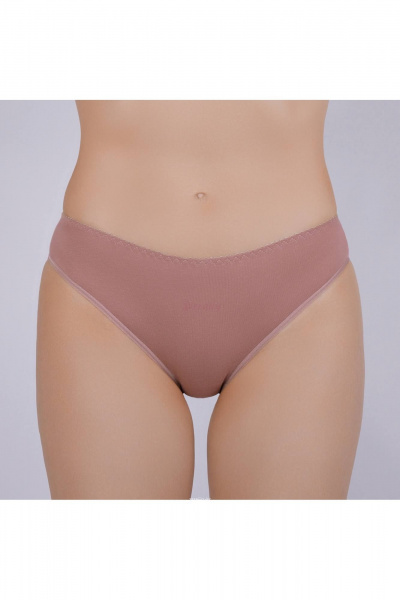 Трусы из эластичного хлопкового трикотажа Verally 101-8 какао - фото 1