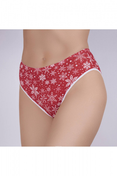 Трусы из эластичного трикотажа хлопка, кругогодичный стиль Verally 102-2 снежинки - фото 3