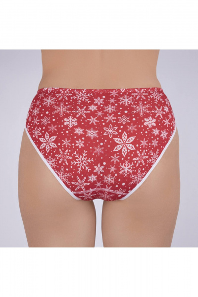 Трусы из эластичного трикотажа хлопка, кругогодичный стиль Verally 102-2 снежинки - фото 2