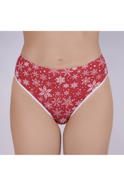 Трусы из эластичного трикотажа хлопка, кругогодичный стиль Verally 102-2 снежинки - фото 1
