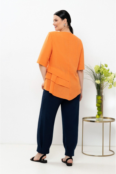 Блуза и брюки из текстиля с воланами и карманами Lissana 4907 - фото 5