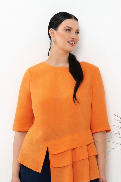 Блуза и брюки из текстиля с воланами и карманами Lissana 4907 - фото 4