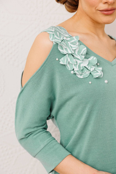 Блуза, юбка Мода Юрс 2814-1 мята - фото 6