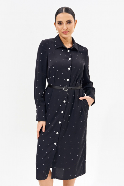 Легкое платье-рубашка с карманами и воротником FOXY FOX 1555 - фото 2