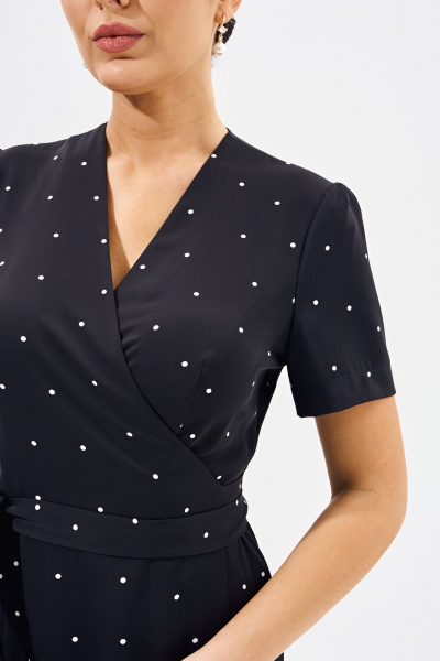 Классическое платье с запахом из легкой ткани с карманами FOXY FOX 1556 - фото 3