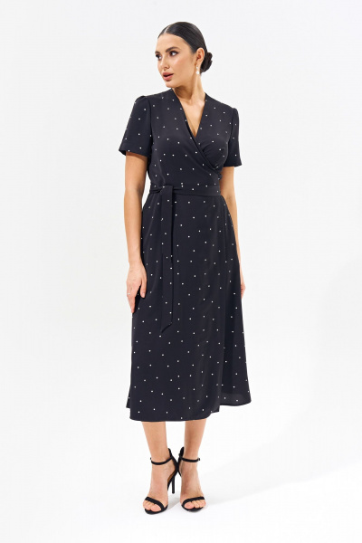 Классическое платье с запахом из легкой ткани с карманами FOXY FOX 1556 - фото 1