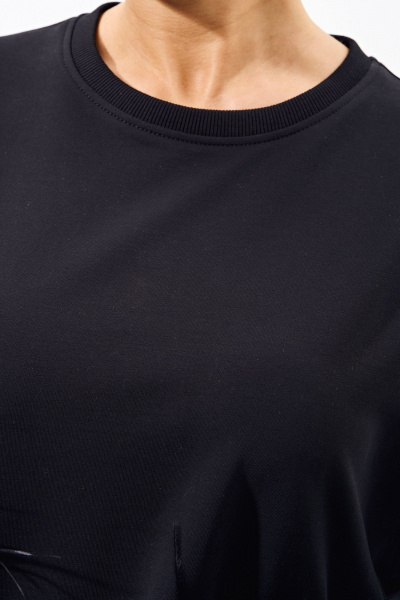 Платье свободного силуэта из трикотажа с перьями FOXY FOX 1566 - фото 4