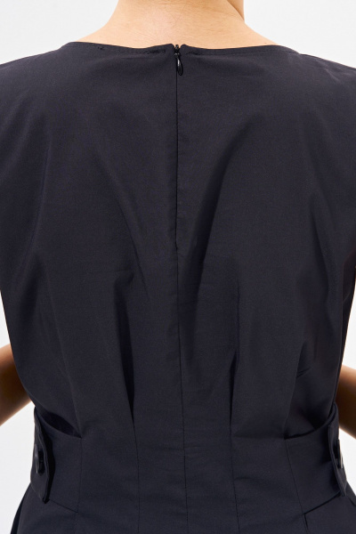 Платье А-силуэта с карманами из хлопкового поплина FOXY FOX 1569 черный - фото 4