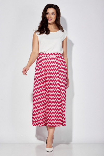 Юбка из трикотажа с рисунком на сетке TAiER 1287 - фото 4