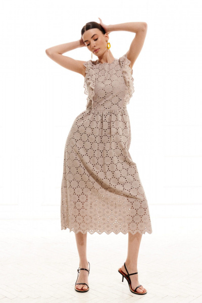 Платье ELLETTO 1011 серый - фото 2