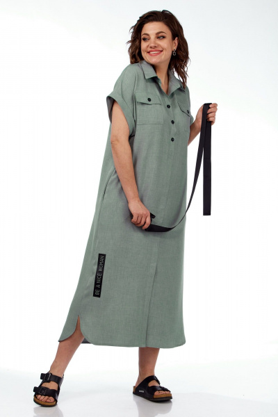 Платье Michel chic 993/2 темно-оливковый - фото 3