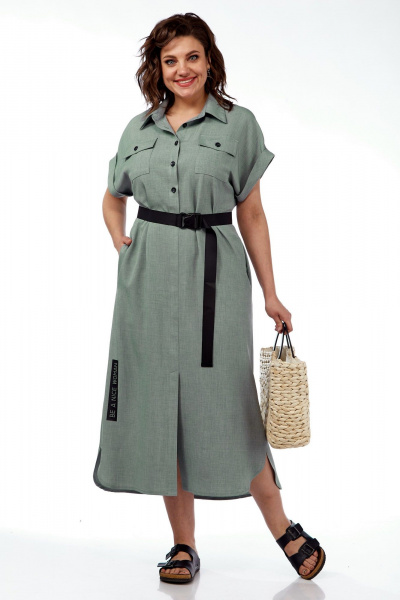 Платье Michel chic 993/2 темно-оливковый - фото 1