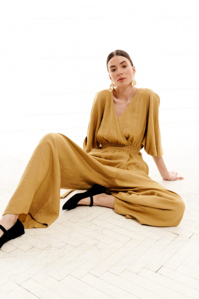 Комбинезон ELLETTO 5259 горчичный - фото 12