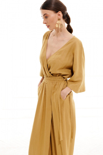 Комбинезон ELLETTO 5259 горчичный - фото 9