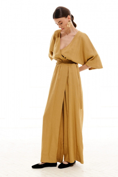 Комбинезон ELLETTO 5259 горчичный - фото 8