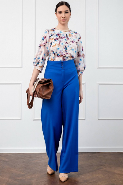 Блузка демисезонная мультиколор с пышным рукавом LADO 8044/3-7 - фото 8