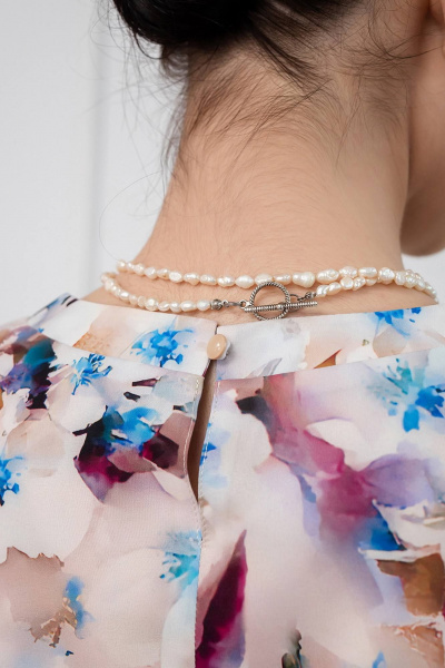 Блузка демисезонная мультиколор с пышным рукавом LADO 8044/3-7 - фото 7