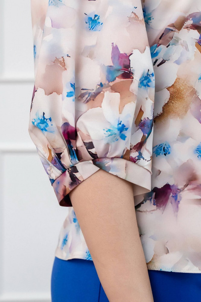 Блузка демисезонная мультиколор с пышным рукавом LADO 8044/3-7 - фото 5