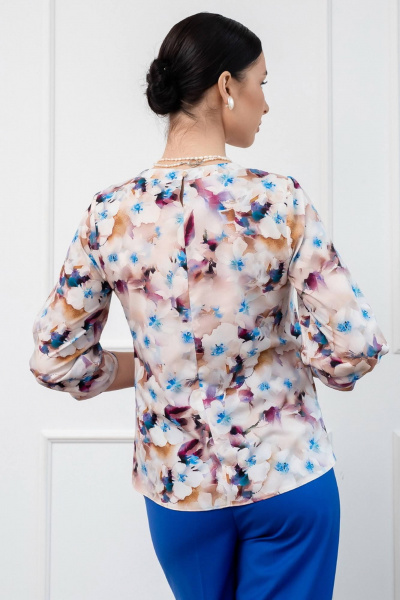 Блузка демисезонная мультиколор с пышным рукавом LADO 8044/3-7 - фото 2