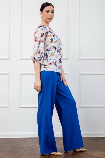 Блузка демисезонная мультиколор с пышным рукавом LADO 8044/3-7 - фото 4