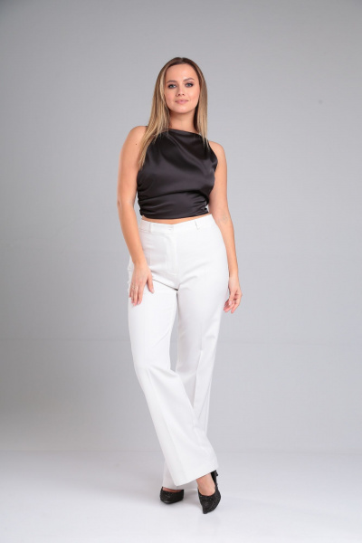 Блузка женская летняя шёлковая с вырезом лодочка Lady Line 572 - фото 6