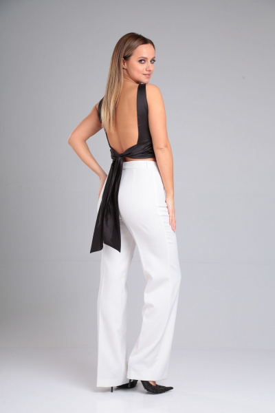 Блузка женская летняя шёлковая с вырезом лодочка Lady Line 572 - фото 3