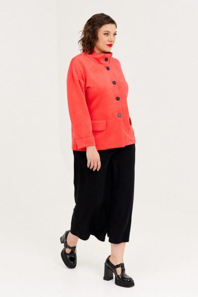 Брюки, жакет Almirastyle 332 красный,черный - фото 2