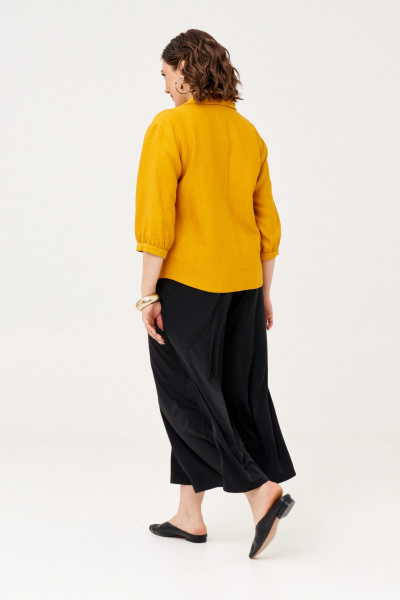 Блуза, брюки Almirastyle 339 горчица,черный - фото 8