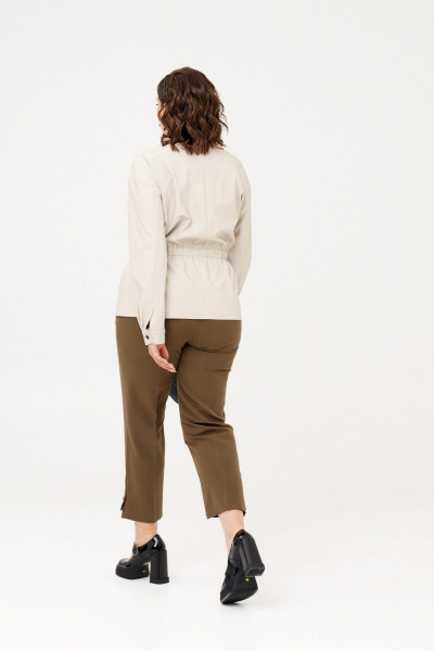 Брюки, жакет Almirastyle 344 хаки,серый - фото 5