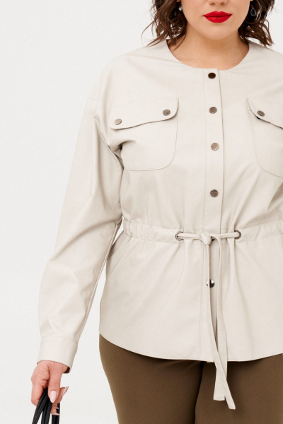 Брюки, жакет Almirastyle 344 хаки,серый - фото 3