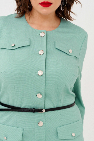 Платье из трикотажа деловое и на каждый день Almirastyle 346 зеленый - фото 7