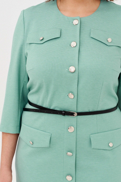 Платье из трикотажа деловое и на каждый день Almirastyle 346 зеленый - фото 6