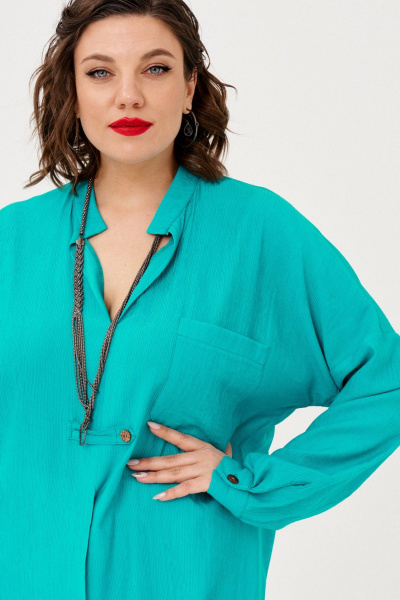Рубашка Almirastyle 354 изумруд - фото 7
