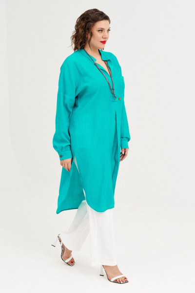 Рубашка Almirastyle 354 изумруд - фото 4